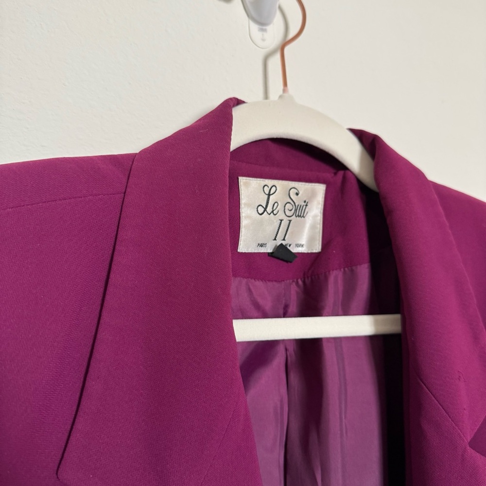 Le Suit Women's Plum Purple Blazer Jacket 16W - Picture 3 of 9